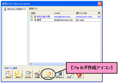 フォルダ作成
